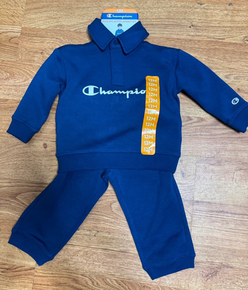 NWT Boys Champion 2 Piece Active Jogger Set - 12 months